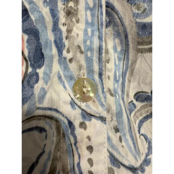 Alfred Dunner Paisley Layered Look Button Down Shirt w Necklace Size 1X NWOT - Picture 7 of 9